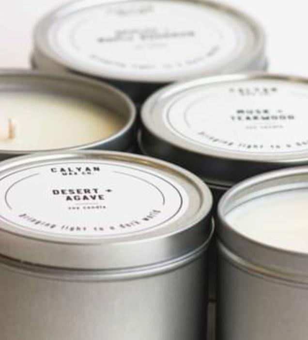 Calyan Wax Co. Metal Tin Scented Soy Candle