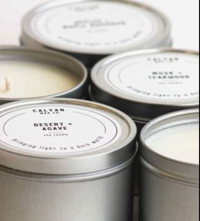 Seaside & Citrus | Calyan Wax Co. Metal Tin Soy Scented Jar Candle