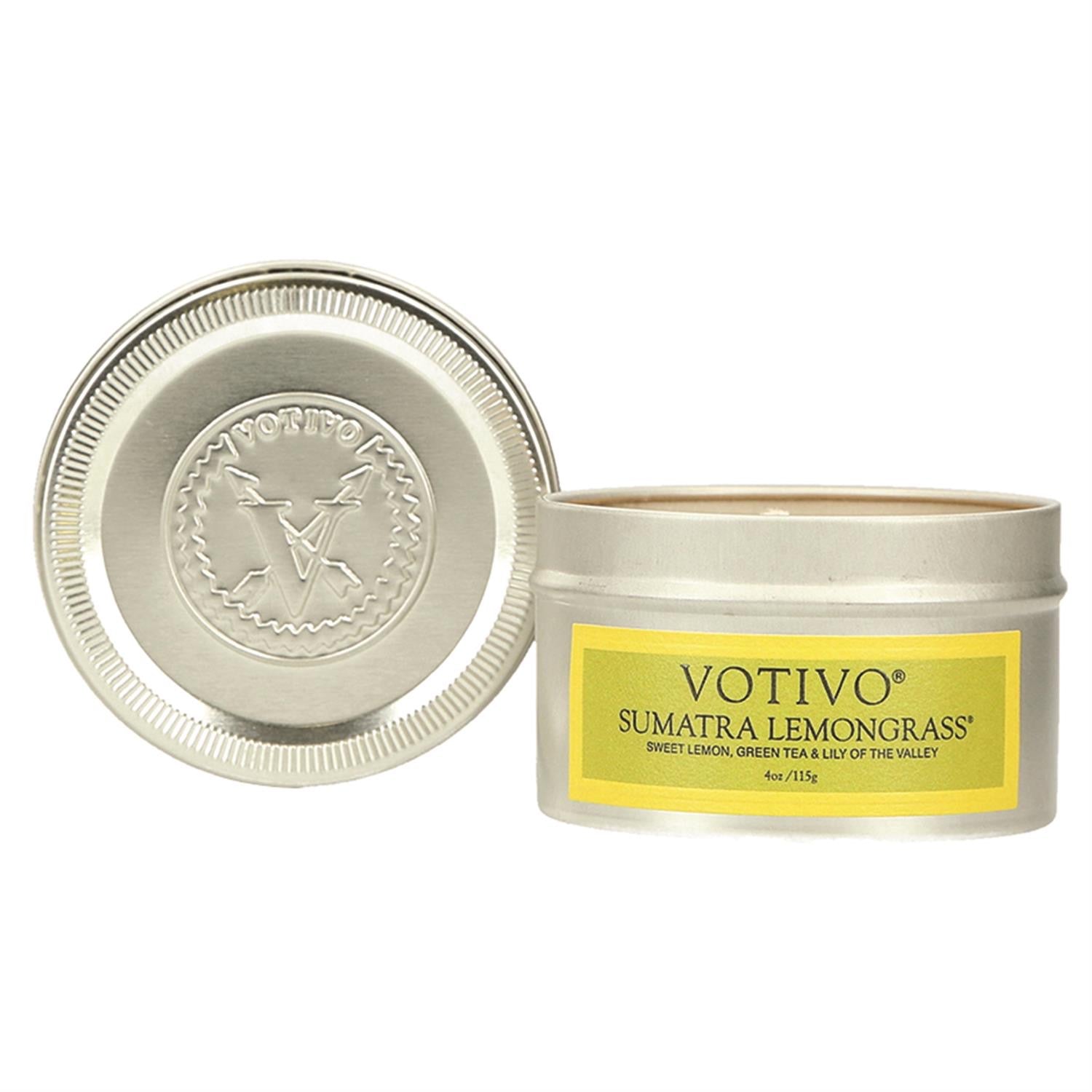 Votivo Sumatra Lemongrass | 4 oz Travel Tin