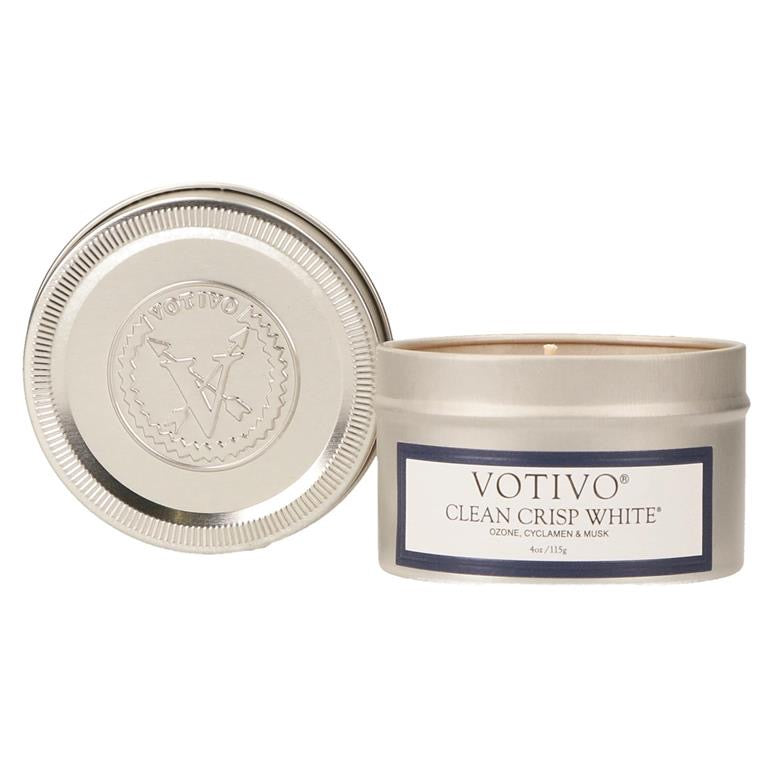 Votivo Clean Crisp White | 4 oz Travel Tin