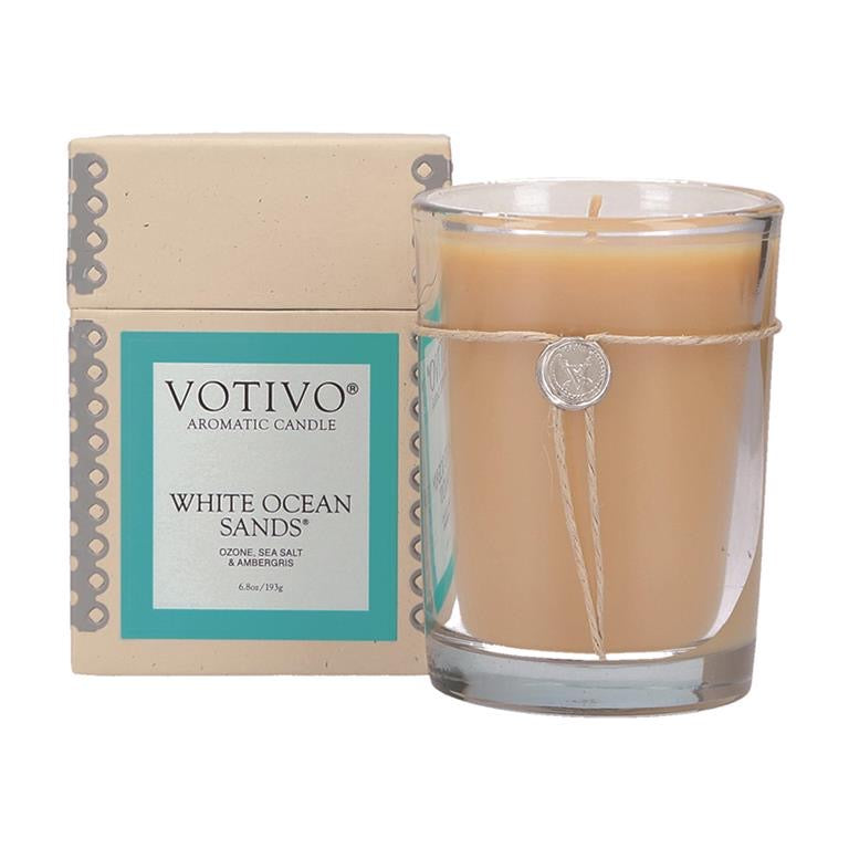 Votivo White Ocean Sands | 6.8oz Aromatic Candle