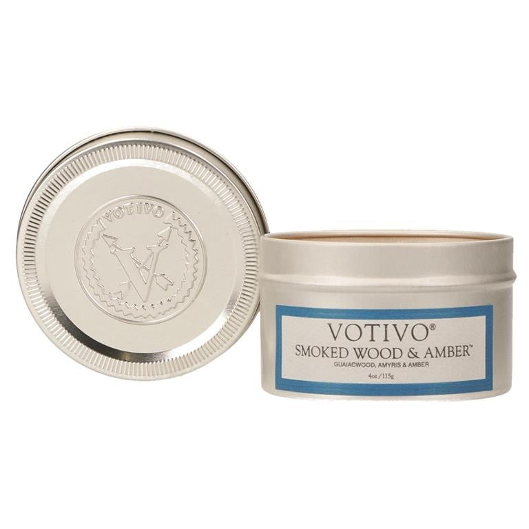 Votivo Smoked Wood & Amber | 4 oz Travel Tin